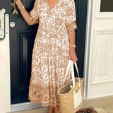 Ellie | Vestido Floral con Escote en V Elegante