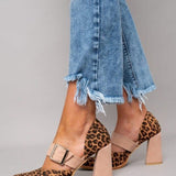 Barbara | Tacones Bloque con Estampado de Leopardo