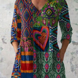 Mia | Camisa V-Cuello Floral Bohemia