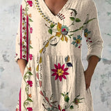 Natalie | Camisa Bohemia Floral con Escote en V