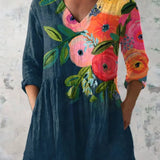 Elizabeth | Camisa Clásica Floral con Escote en V
