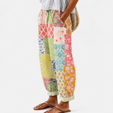 Pantalones Cómodos Mosaico Flor