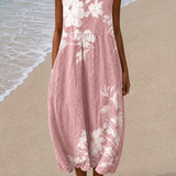 Elizabeth - Vestido Midi Sin Mangas de Corte Relajado para Mujeres