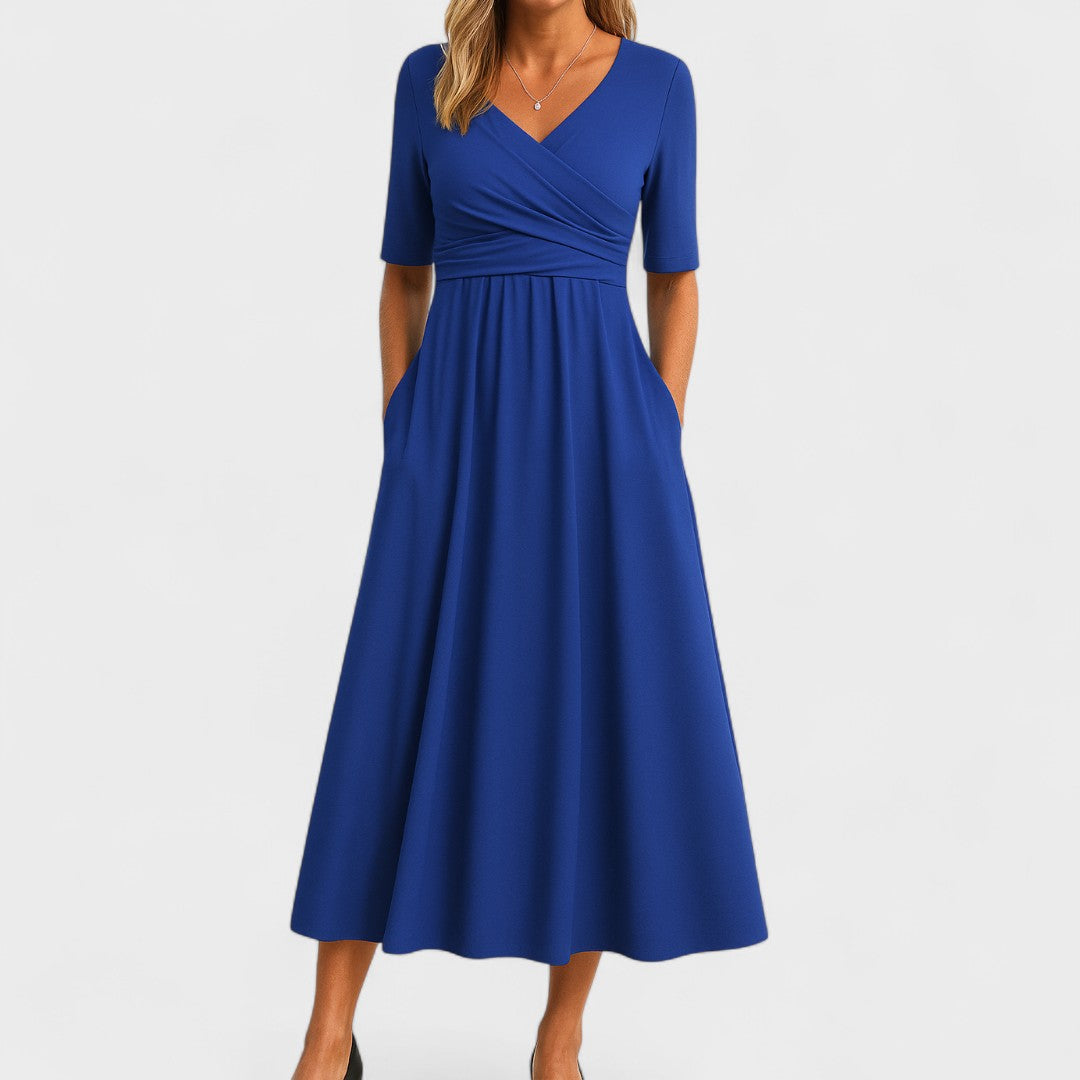 Eleanor | Vestido Midi Elegante con Bolsillos