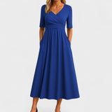Eleanor | Vestido Midi Elegante con Bolsillos