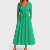 Eleanor | Vestido Midi Elegante con Bolsillos