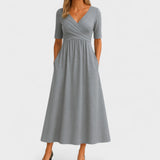 Eleanor | Vestido Midi Elegante con Bolsillos