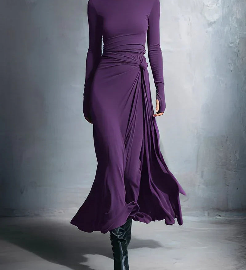 Naiara ❘ Vestido maxi con nudo lateral
