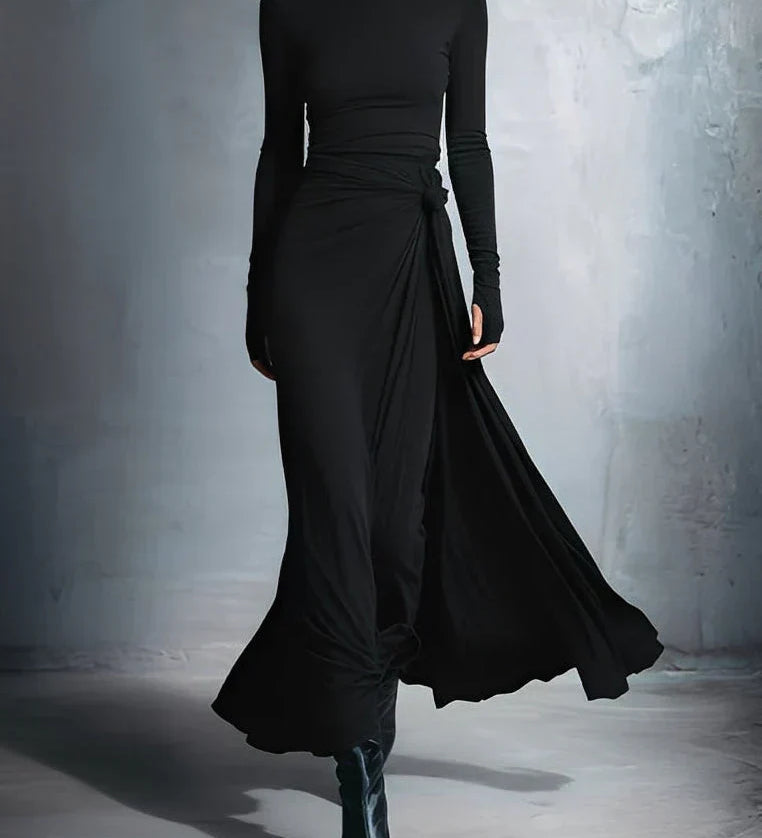 Naiara ❘ Vestido maxi con nudo lateral