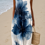 Abigail - Vestido Casual Midi Sin Mangas Impreso para Mujeres