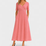 Eleanor | Vestido Midi Elegante con Bolsillos