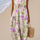 Hannah - Vestido Midi Sin Mangas de Corte Relajado para Mujeres
