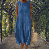 Courtney | Vestido Elegante Sin Mangas con Bolsillos