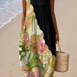 Lauren - Vestido Casual Midi Sin Mangas Impreso para Mujeres