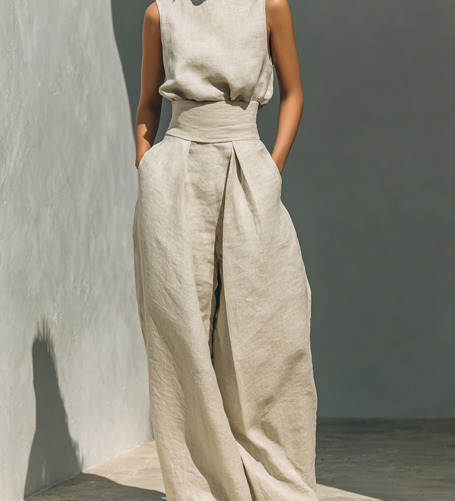 Venancia™ | Conjunto Minimalista Top y Pantalón Ancho