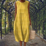 Courtney | Vestido Elegante Sin Mangas con Bolsillos