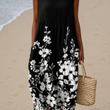 Chloe - Vestido Casual Midi Sin Mangas Impreso para Mujeres