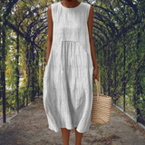 Courtney | Vestido Elegante Sin Mangas con Bolsillos