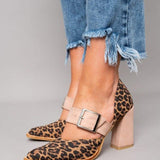 Barbara | Tacones Bloque con Estampado de Leopardo