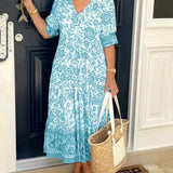 Ellie | Vestido Floral con Escote en V Elegante
