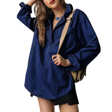 Emilia | Blusa Tunic de Mezclilla con Cuello en V Chic