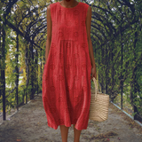 Courtney | Vestido Elegante Sin Mangas con Bolsillos