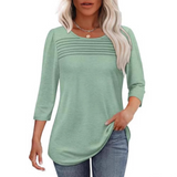 ALLISON | Top de Primavera con Pliegues Frontales Casual