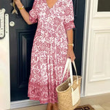 Ellie | Vestido Floral con Escote en V Elegante