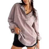 Emilia | Blusa Tunic de Mezclilla con Cuello en V Chic