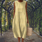 Courtney | Vestido Elegante Sin Mangas con Bolsillos