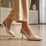 Hannah | Tacones de Kitten Slingback para Oficina