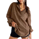Emilia | Blusa Tunic de Mezclilla con Cuello en V Chic