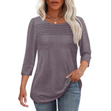 ALLISON | Top de Primavera con Pliegues Frontales Casual