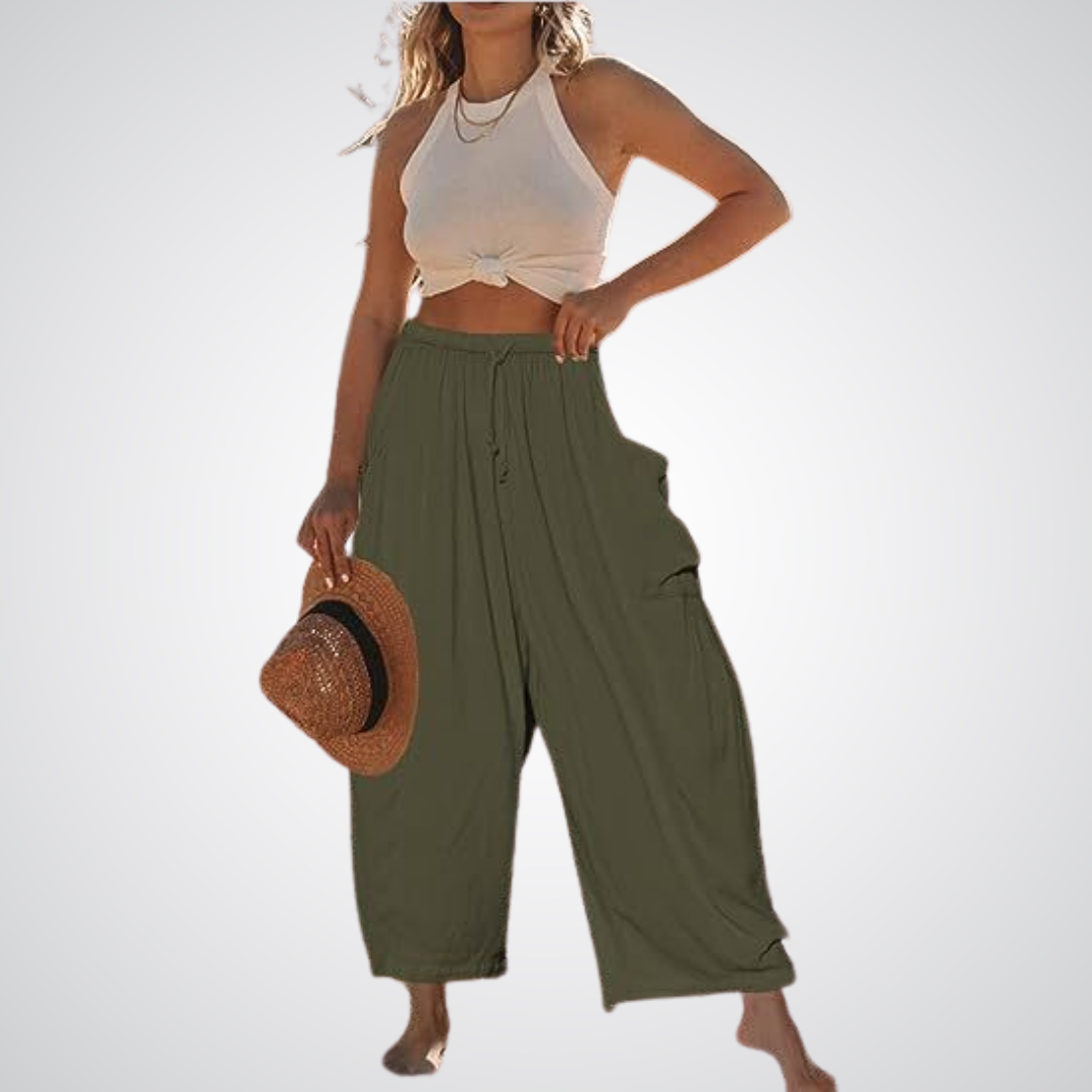 ELENA | Pantalones Cómodos de Pierna Ancha