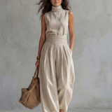 María | Conjunto de Pantalones Anchos Elegantes y Top