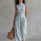 María | Conjunto de Pantalones Anchos Elegantes y Top