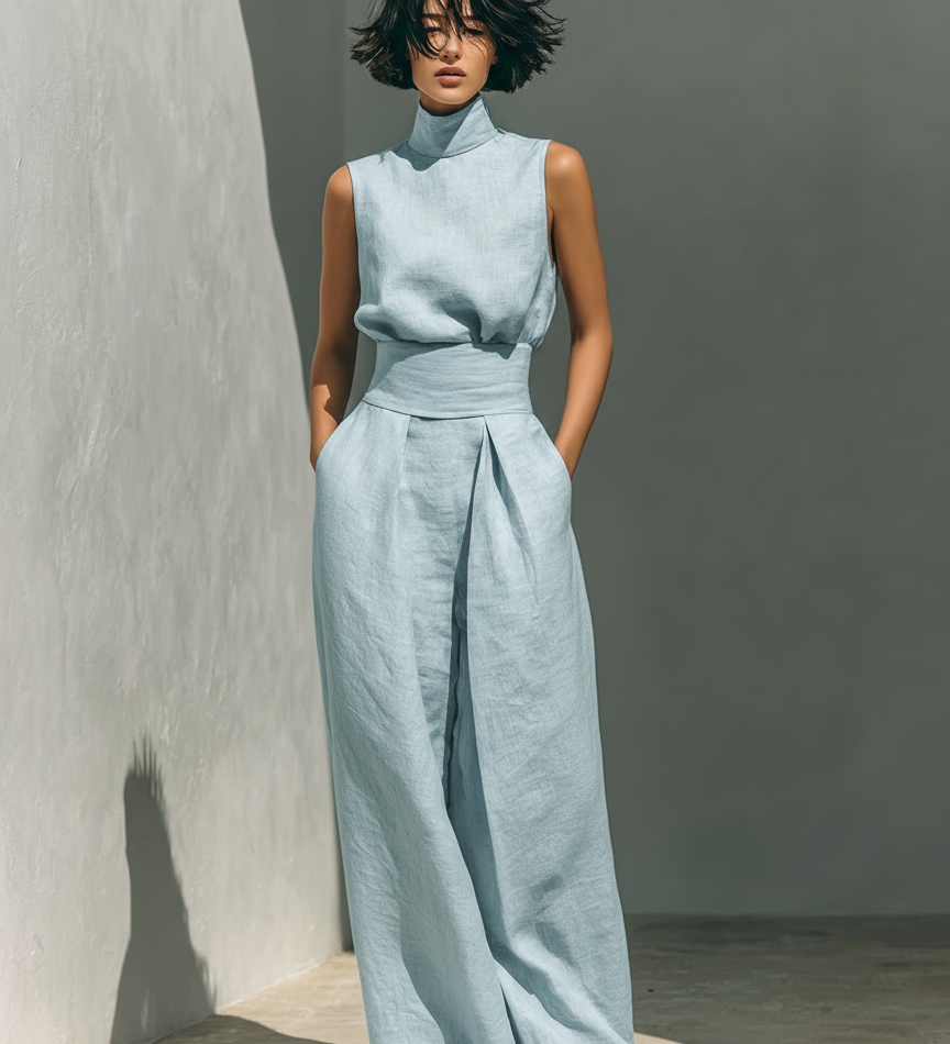 Venancia™ | Conjunto Minimalista Top y Pantalón Ancho