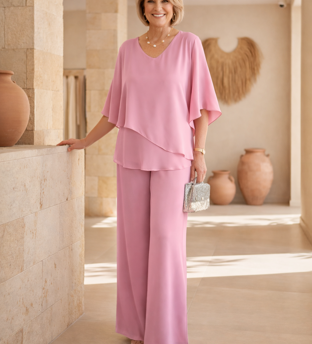 Martha - Conjunto de Pantalón Ancho sin Esfuerzo