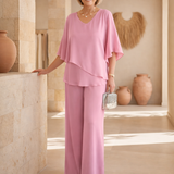 Martha - Conjunto de Pantalón Ancho sin Esfuerzo