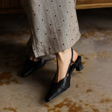 Serelle | Tacones de Cuero con Correa en el Talón