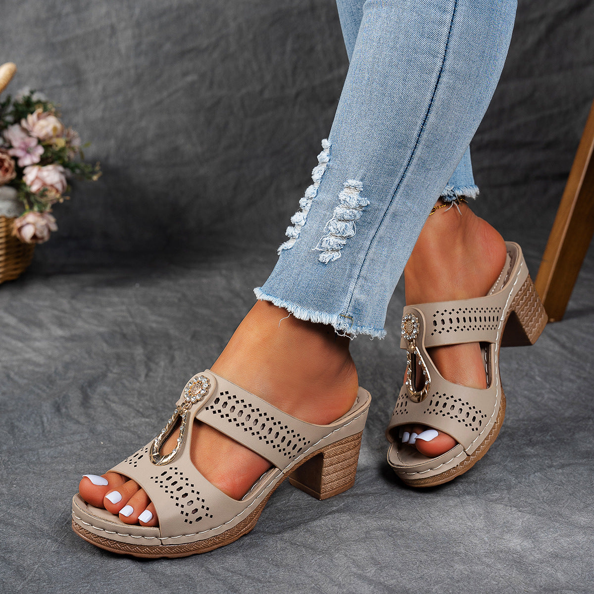 Linda | Sandalias ortopédicas de confort con tacón alto