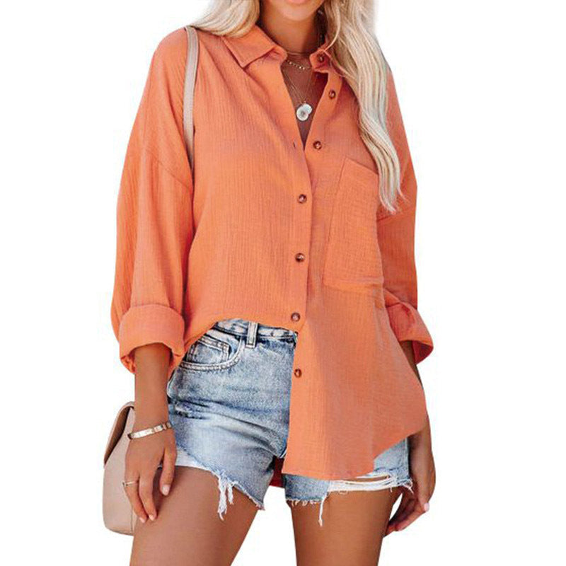 MADELYN | Blusa Casual de Manga Larga con Botones