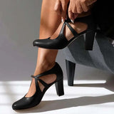 Camille™ | Elegantes Tacones de Cuero Genuino para Comodidad
