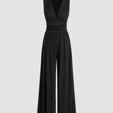 Caridad – Mono Elegante Sin Mangas de Pierna Ancha