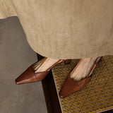 Serelle | Tacones de Cuero con Correa en el Talón