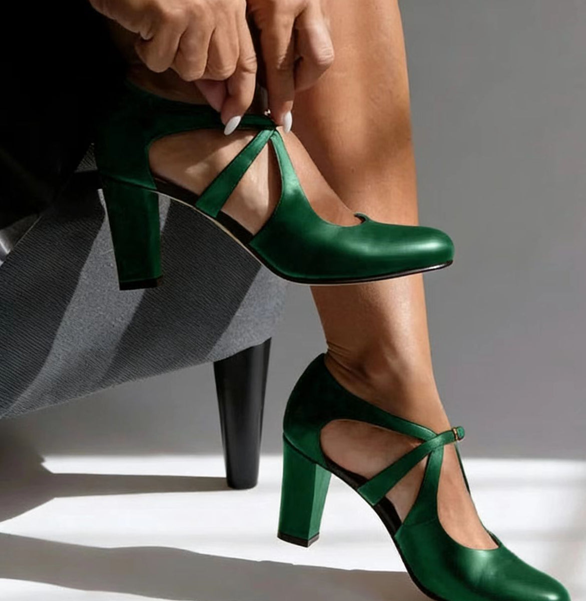 Camille™ | Elegantes Tacones de Cuero Genuino para Comodidad