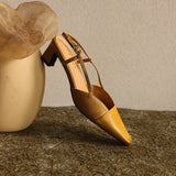 Serelle | Tacones de Cuero con Correa en el Talón