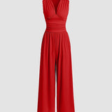 Caridad – Mono Elegante Sin Mangas de Pierna Ancha