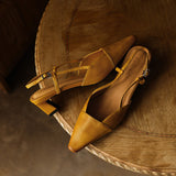 Serelle | Tacones de Cuero con Correa en el Talón
