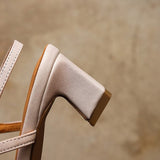 Serelle | Tacones de Cuero con Correa en el Talón
